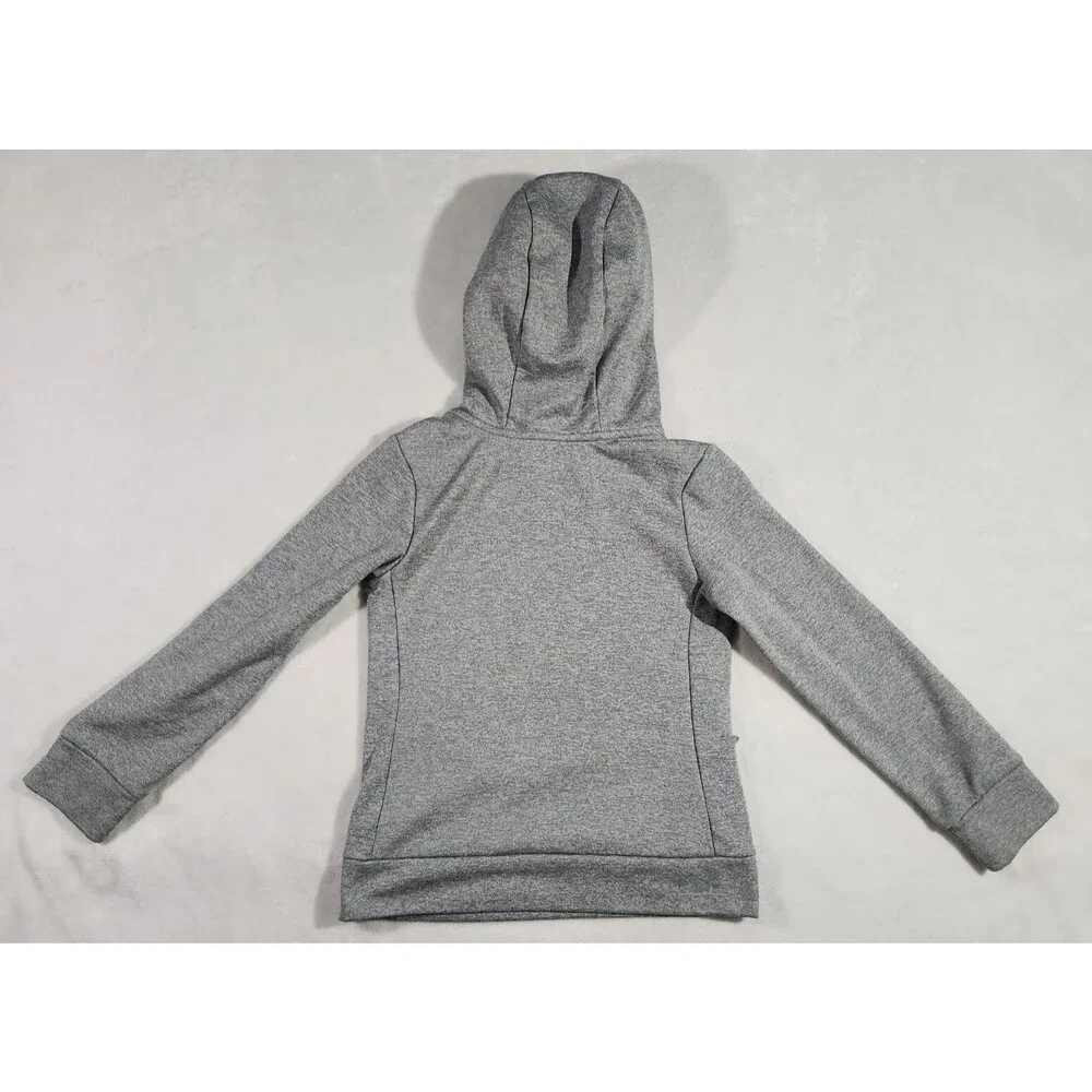 Nike DriFit Girls Small Gray Pink Pullover Hoodie  